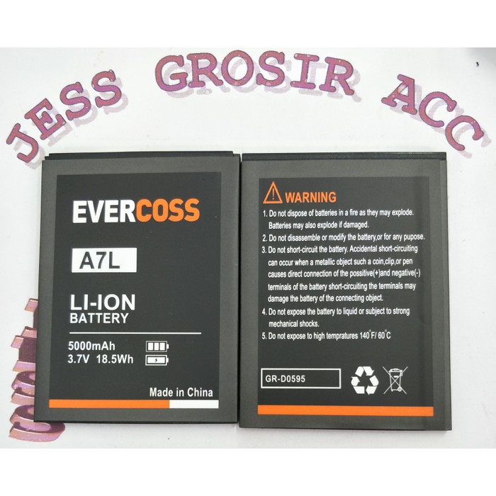 Baterai Battery Batre Double Power EVERCROSS CROSS EVERCOSS ( A7L ) - Hitam