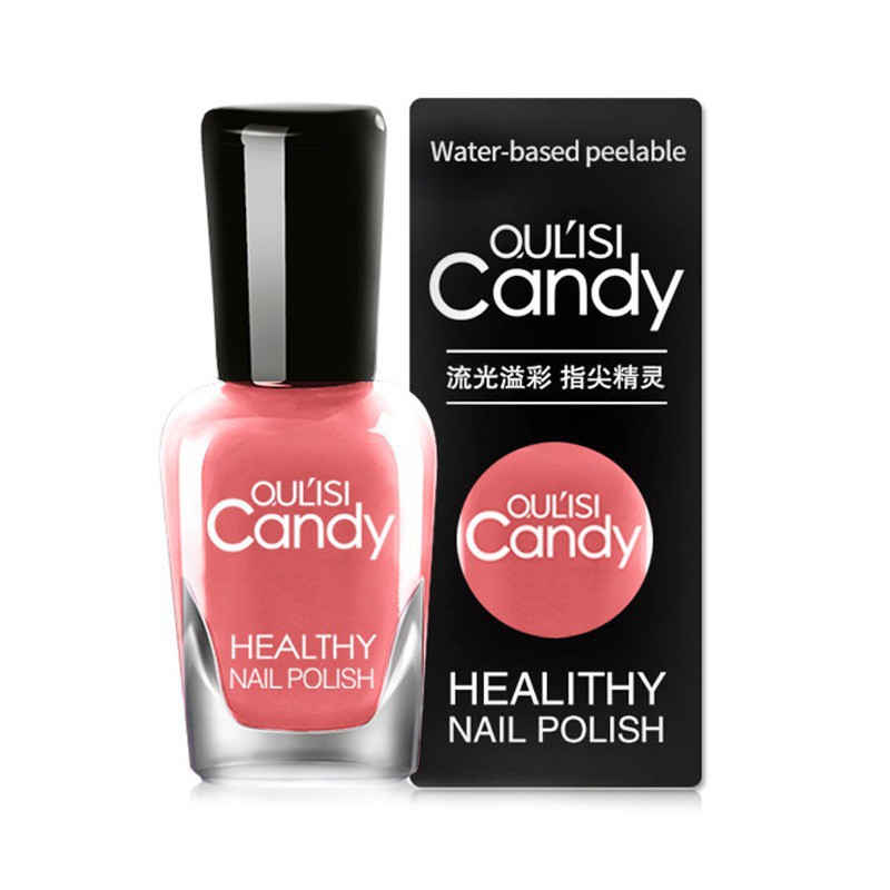 OVERFLOWS.ID Kutek Kuku Nail Polish Import OULISI CANDY Cat Kuku Bisa Dikelupas Halal