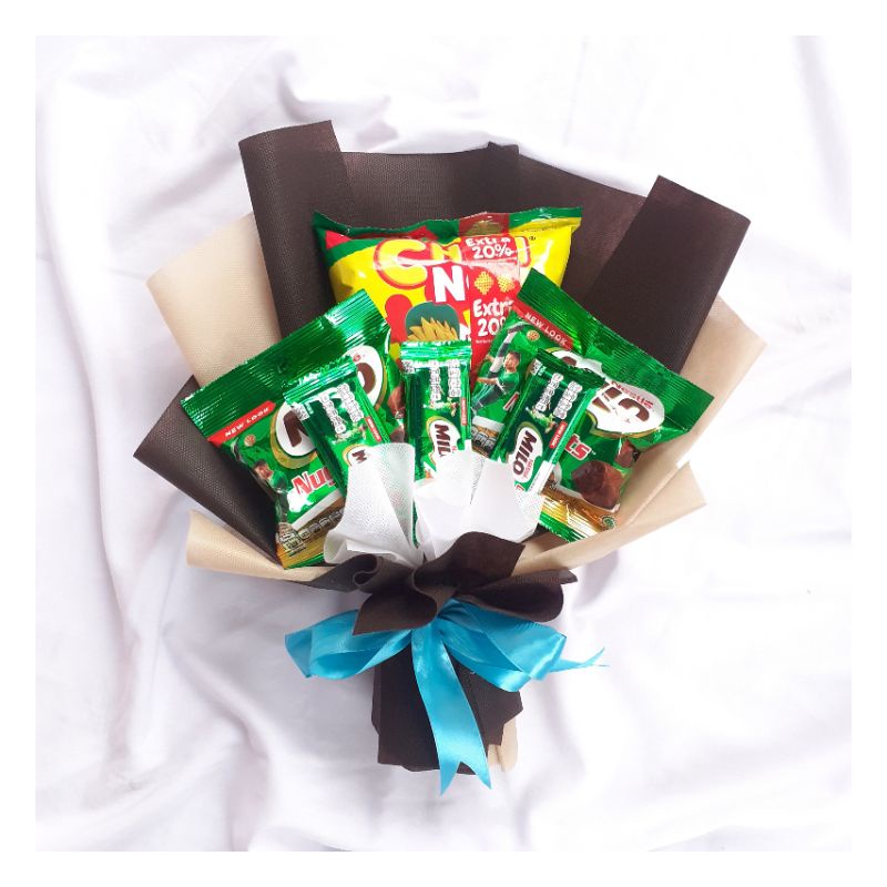 

BUKET SNACK , BUKET MILO, KADO ULTAH, KADO WISUDA, KADO MURAH, BOUQUET