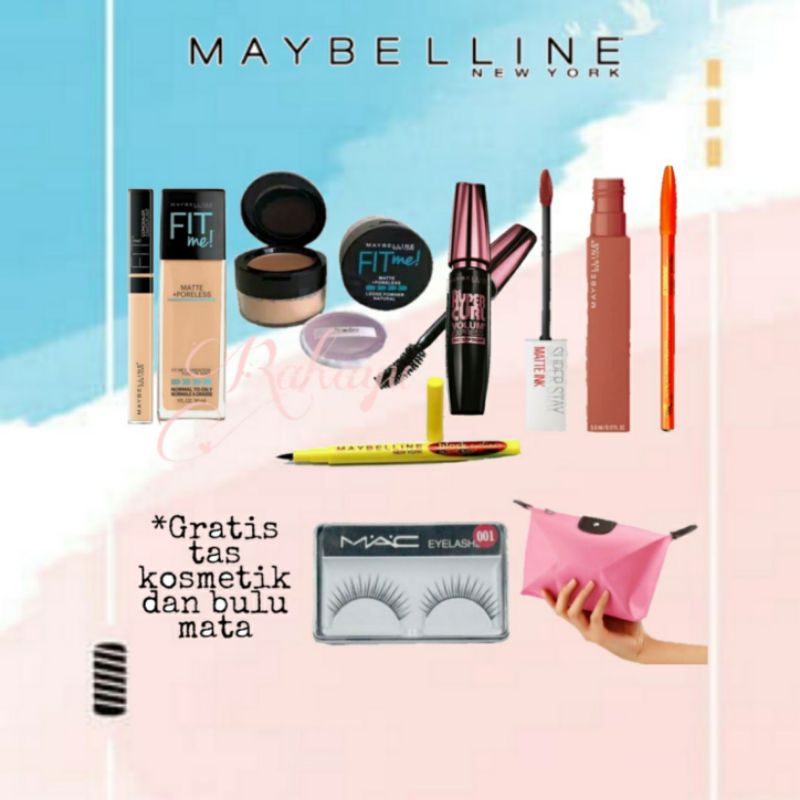 Maybelline - Paket Kosmetik Maybelline Murah - Paket Set Make Up Maybelline - Paket Kecantikan - Set