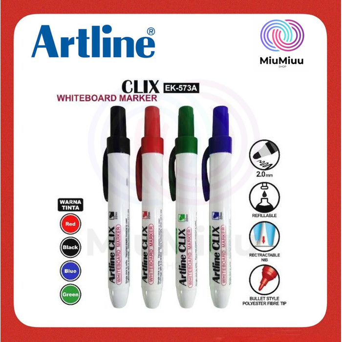 

SPIDOL PAPAN TULIS WARNA MARKER ARTLINE CLIX EK 573A 2 MM