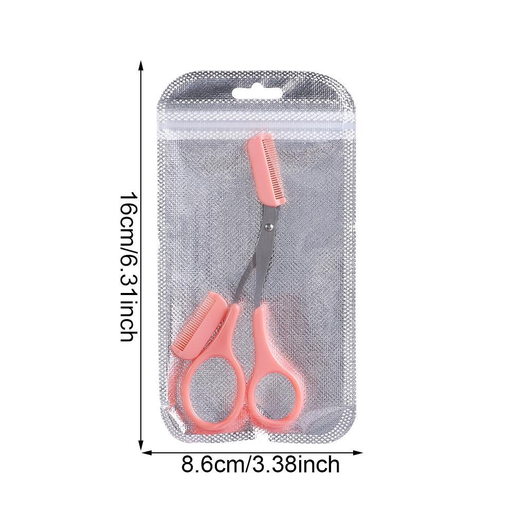 R-flower 2per4/6pcs Gunting Pemangkas Alis Portable Grooming Shaping Dengan Sisir