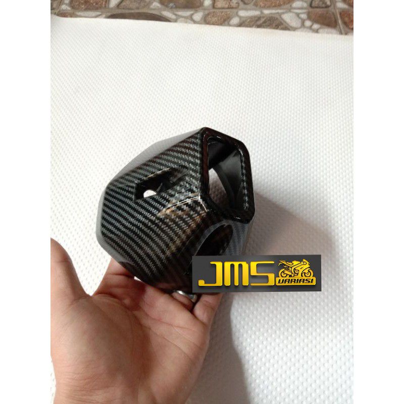 cover tutup carbon moncong corong knalpot Vario 125 dan 150 led new 2019 dan 2020 Zoro pnp