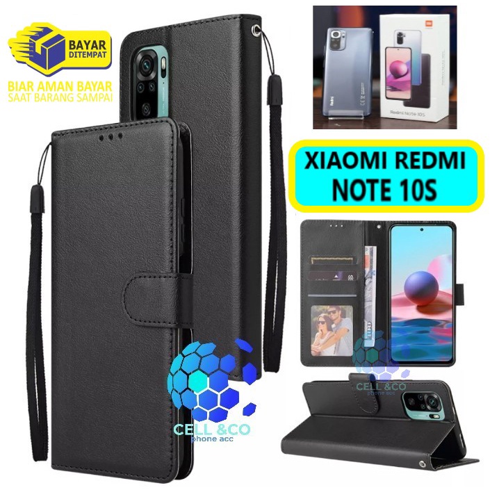 Flip cover XIAOMI REDMI NOTE 10S Flip case buka tutup kesing hp casing flip case leather wallet