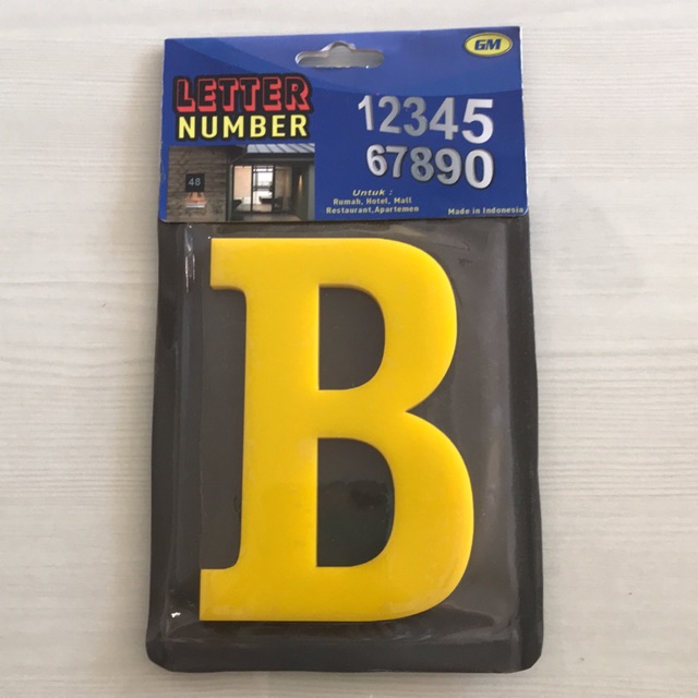 

GM LABEL ACRYLIC HURUF B 10 CM ( KUNING )