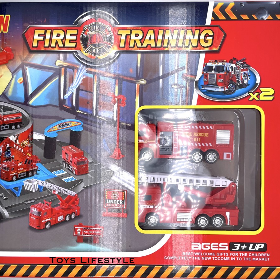 Mainan Edukasi Anak Parkiran Mobil Penyelamat / Fire Rescue