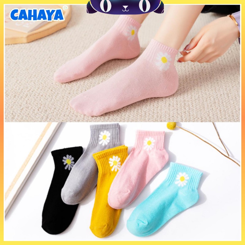 KAOS KAKI PENDEK TEBAL  MOTIF BUNGA LUCU / NO PLASTIK K2