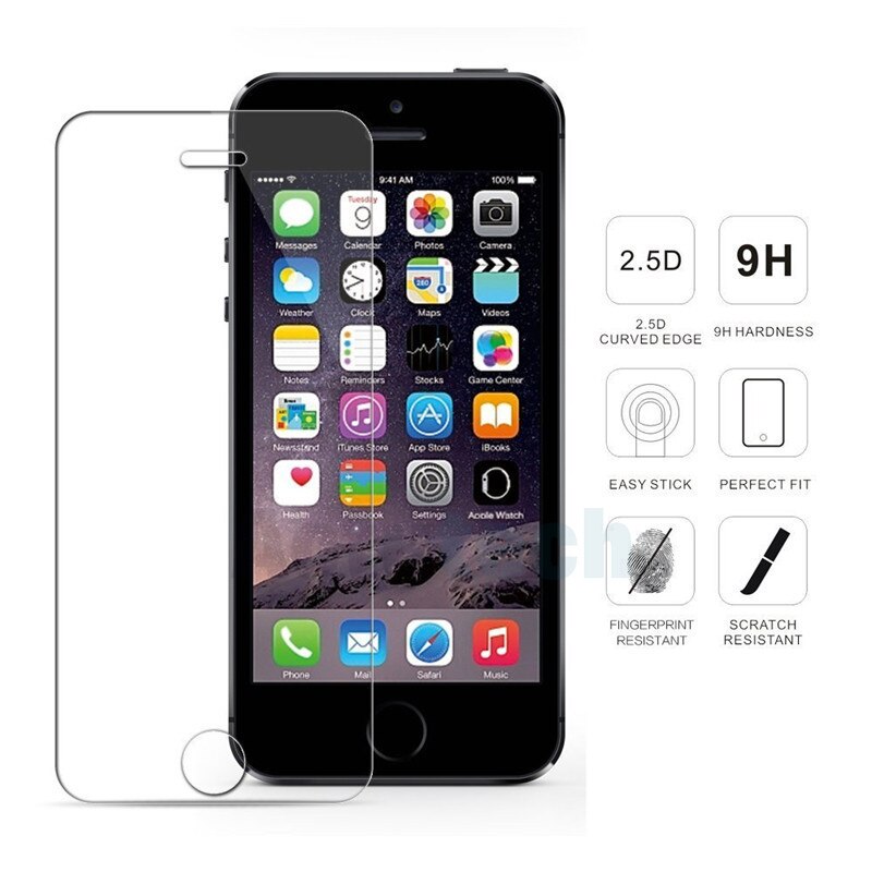 Tempered Glass Pelindung Layar Untuk Iphone 5 5 S 6 7 8 More X Xr Max Xs Dello