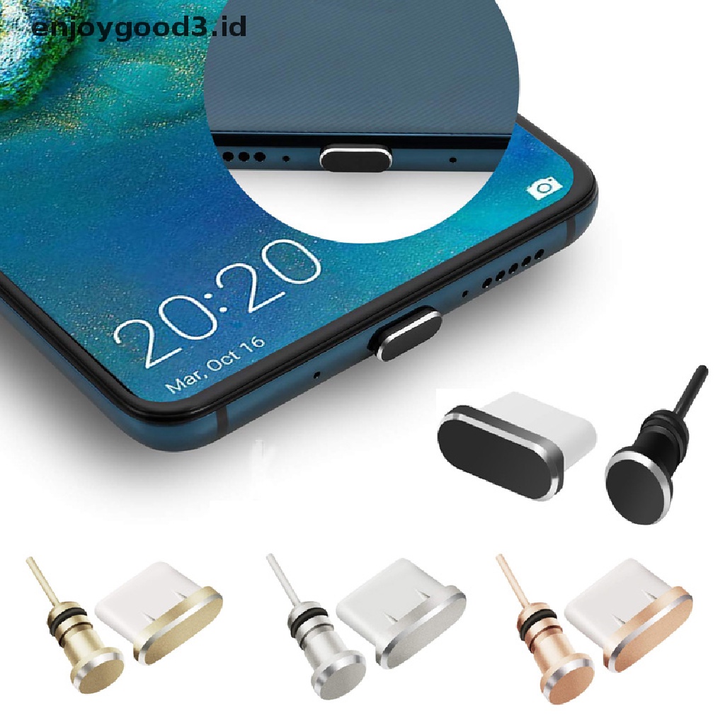 (Rready Stock) Port Charger USB Type C + Jack Audio 3.5mm Anti Debu Untuk Samsung Huawei