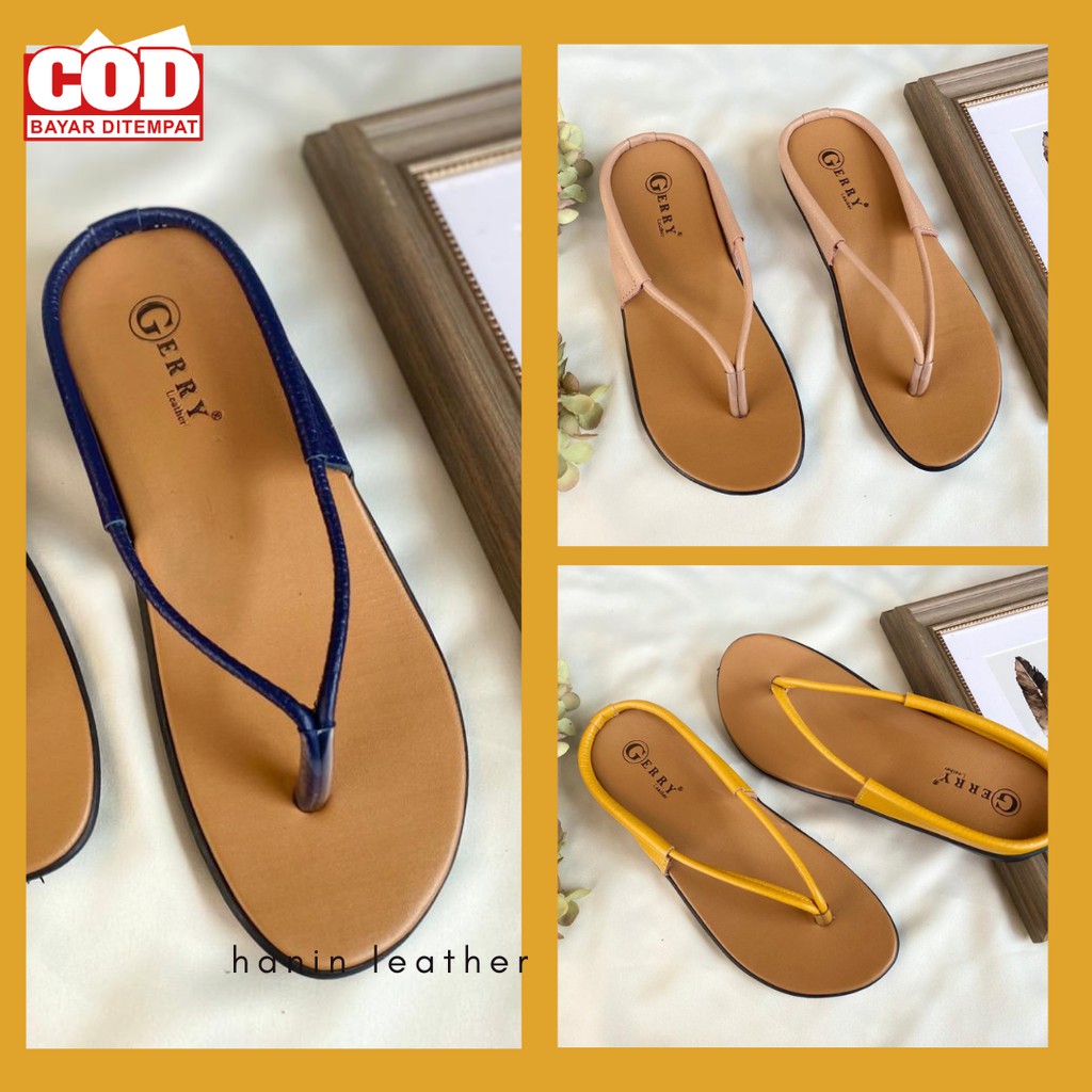  Sandal  Jepit  Wanita  Kulit  Asli Sendal Capit Wanita  Sandal  