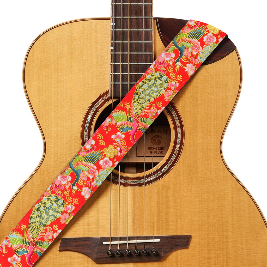 Amumu CV04P Strap Gitar motif Red Peacock