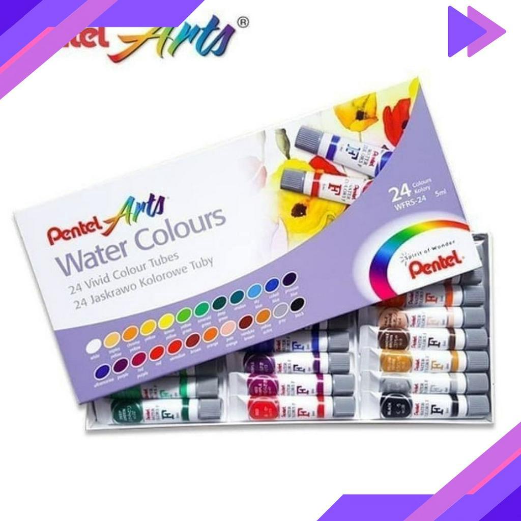 

SERENTAK Cat Air Pentel Arts 24 Warna Water Color Tube WFRS24