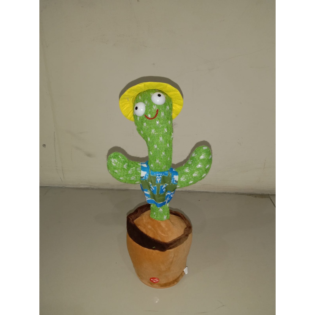 (VCM) maenan kaktus Cactus Toy Boneka Pintar Kaktus Joget Joged Goyang Bisa Bicara Menari music