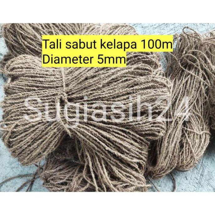 100Meter Tali Tapas Kelapa Serabut Kelapa Cocorope