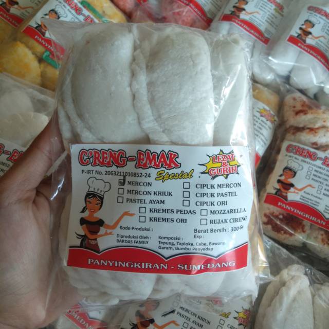 CIRENG MERCON EMAK AYAM SUWIR PEDAS KUAH PASTEL BAKSO BASO PASTEL CEMILAN ENAK LEZAT HIDANGAN KELUAR
