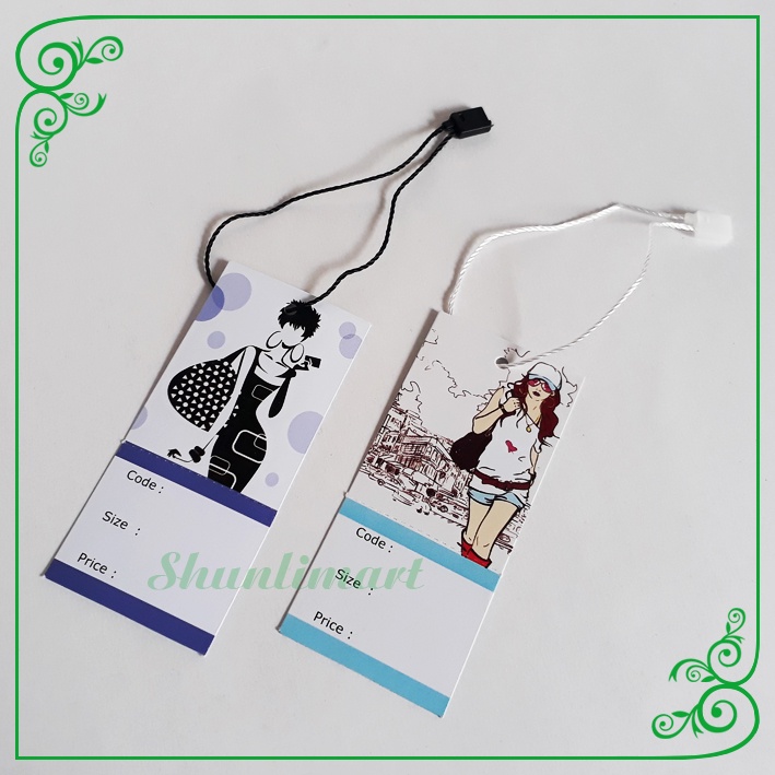 Paket Hang Tag Baju Wanita + Tali / Label Harga Fashion Cewek Price Tag Dan Gantungannya