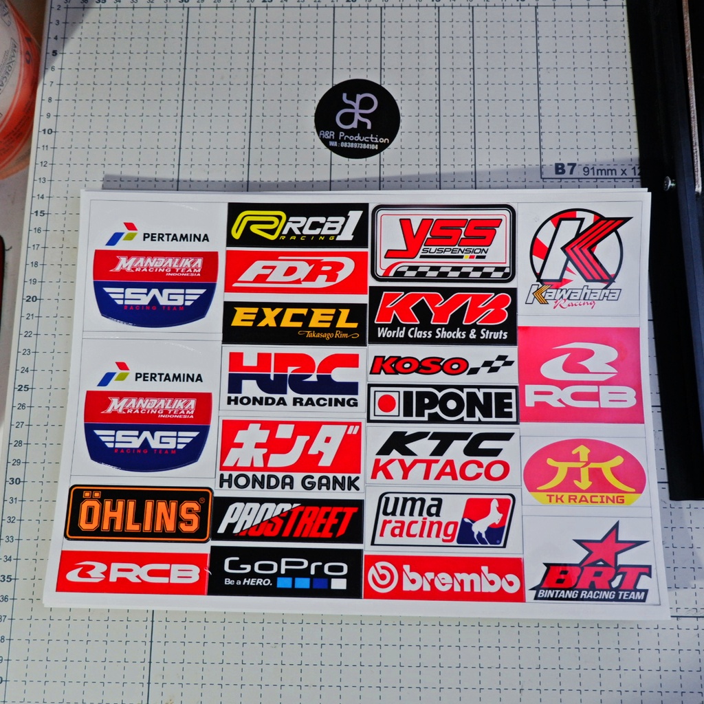 Stiker Pack Sponsor Racing, Stiker Motor, Sticker Motor, Stiker Motor Keren, Stiker Racing Motor, Stiker Sponsor Racing, Sticker Racing (Pack3)