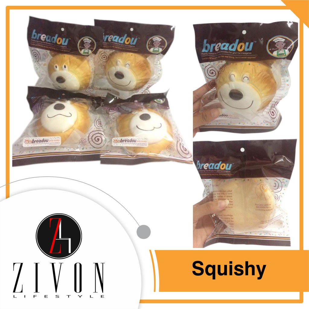 Squishy Roti Bear Breadou Muffy Animal Bread Termurah Zivon GO6