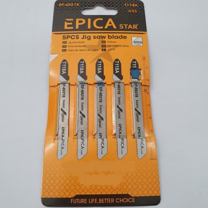 EPICA Mata Gergaji Mesin Jig Saw Blade Tipe T118A Colok Potong Besi