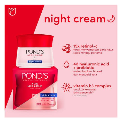 POND'S Age Miracle Cream Ultimate Youthful Glow 10 gr/CREAM /POND'S/Pelembab