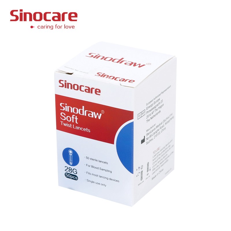 Blood Lancet Sinocare Sinodraw 28G isi 50pcs