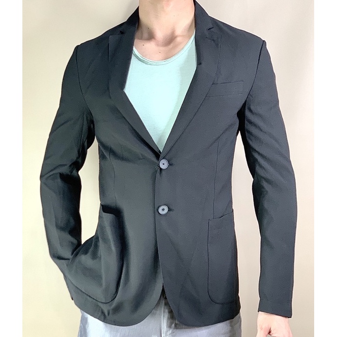 ZARA Blazer 2 Way AW 18 Black Polos Satin Suite Collection Original
