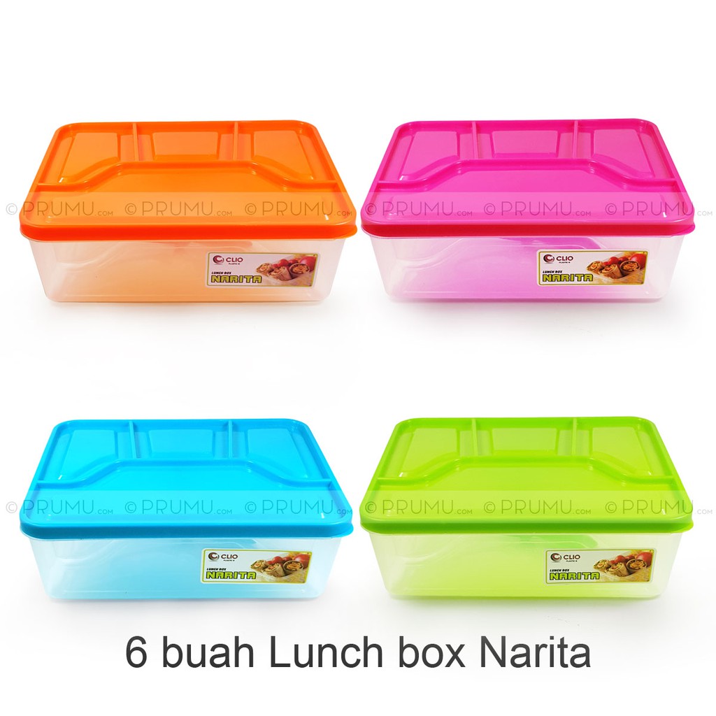 GROSIR Lunch Box - Kotak Makan 4 Sekat - Bento Box - Souvenir Ulang Tahun - Suvenir Ultah - Narita