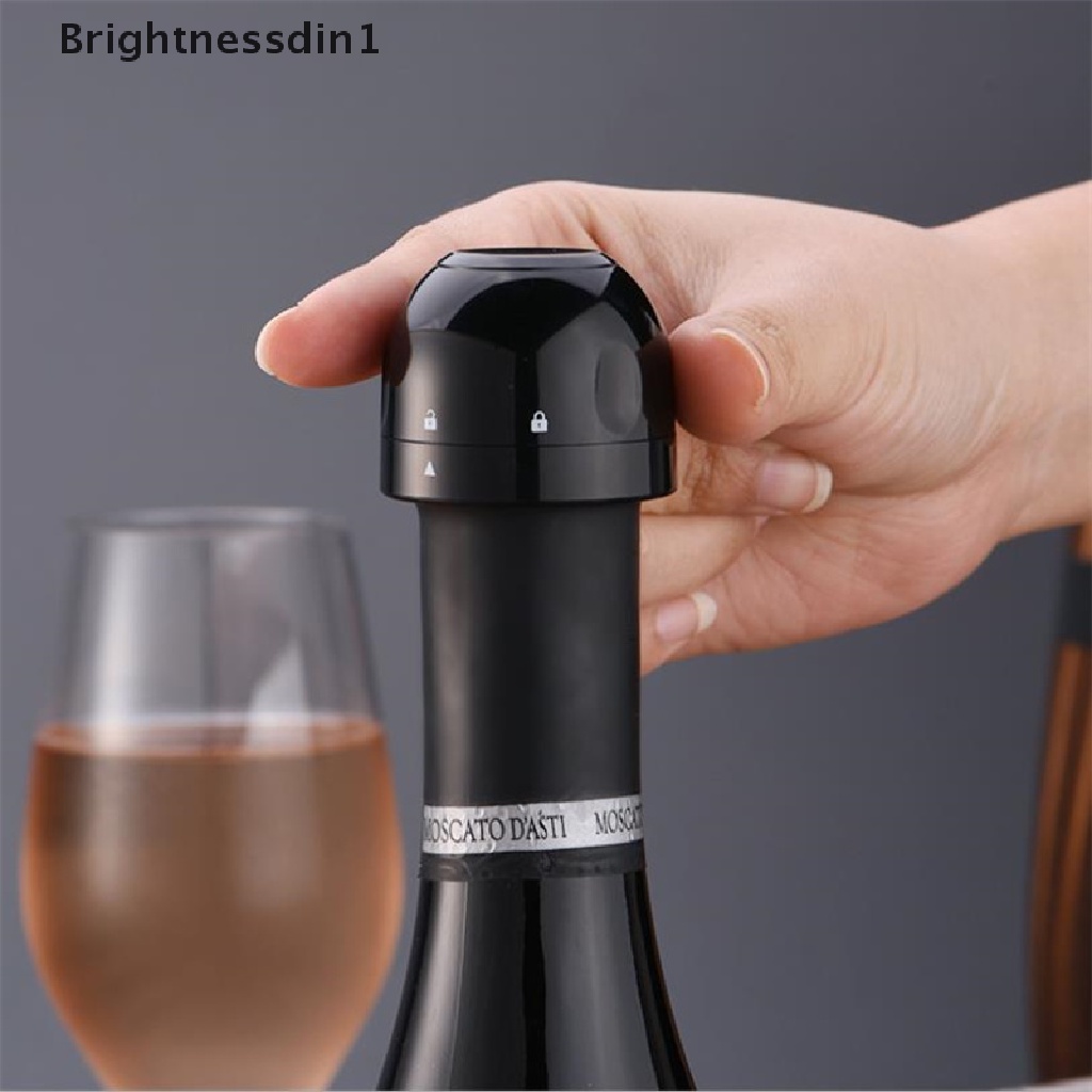 (Brightnessdin1) Tutup Botol Anggur Merah / Sampanye Vacuum Bahan Silikon