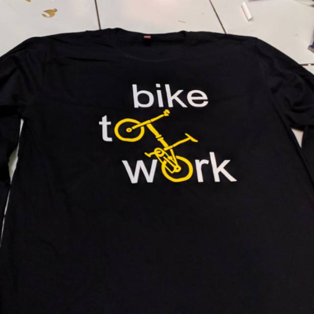 Kaos bike to work / Tshirt bike to work keren tangan panjang