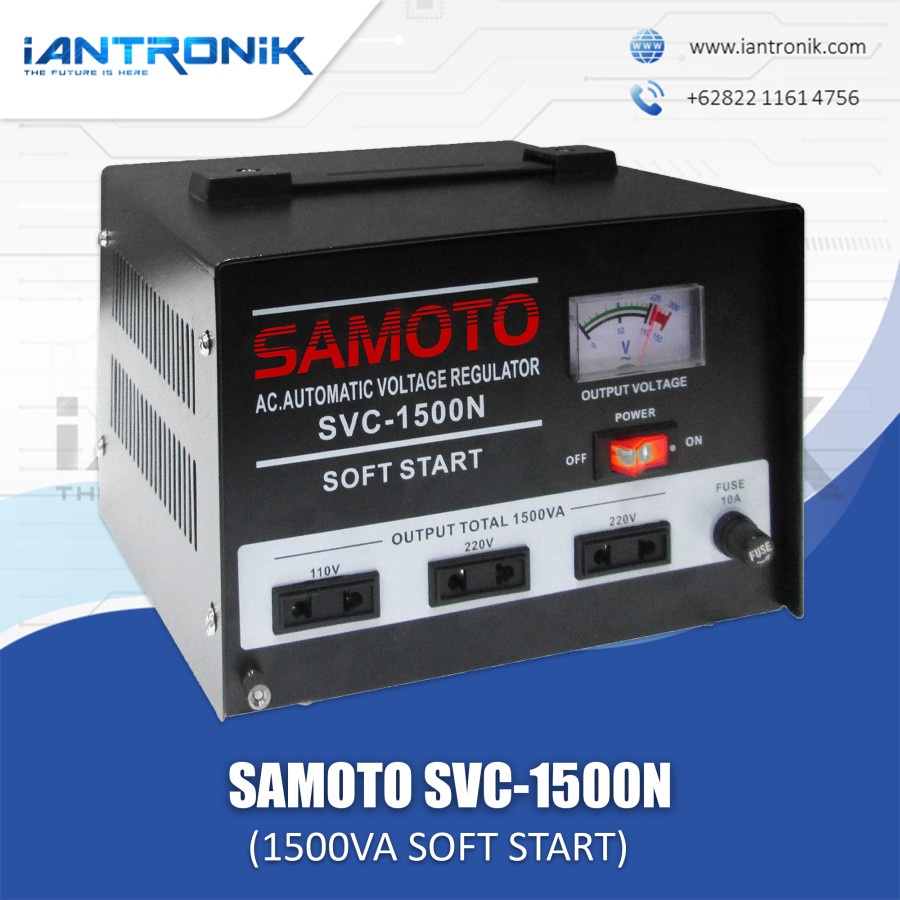 Stavol SAMOTO 1500N / 1500VA Stabilizer Listrik Servo Motor AVR