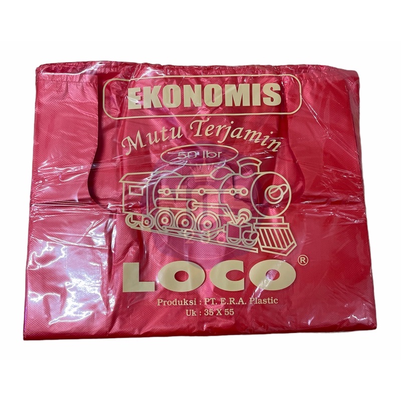 Kantong Plastik LOCO Ekonomis 35 Merah