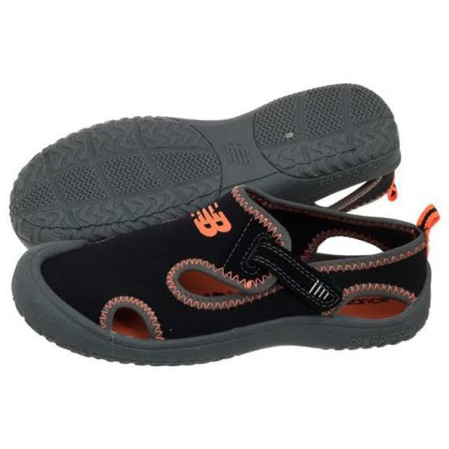 New balance kids cruiser sandal black orange