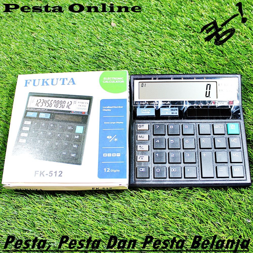 

Kalkulator Merk Fukuta Calculator FK - 512 Chek And Correct 12 Digit Angka