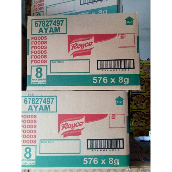 

Royco Ayam Sapi Sachet dus karton isi 48 renteng @12 sachet