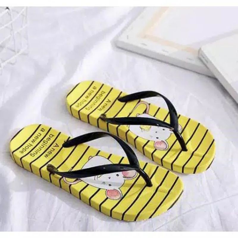 SANDAL JEPIT WANITA MOTIF MOUSE SALUR