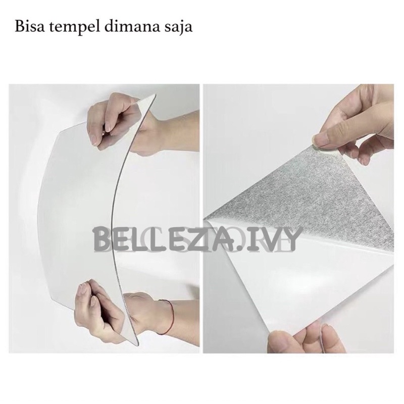 [FREE PACKING KARDUS &amp; BUBBLE] 30 x 30 cm Sticker Dinding Kaca Cermin/Hiasan dindin/cermin dinding/STIKER KACA MIRROR WALL STICKER