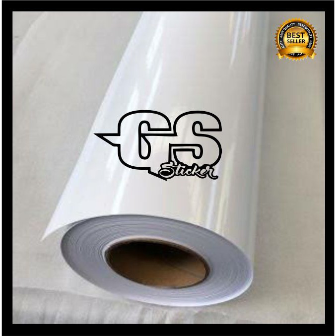 Stiker Putih Khusus Background Aquarium putih glossy kilap