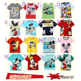  Kaos  anak  one glory size 2 10 edisi mickey  mouse  kaos  