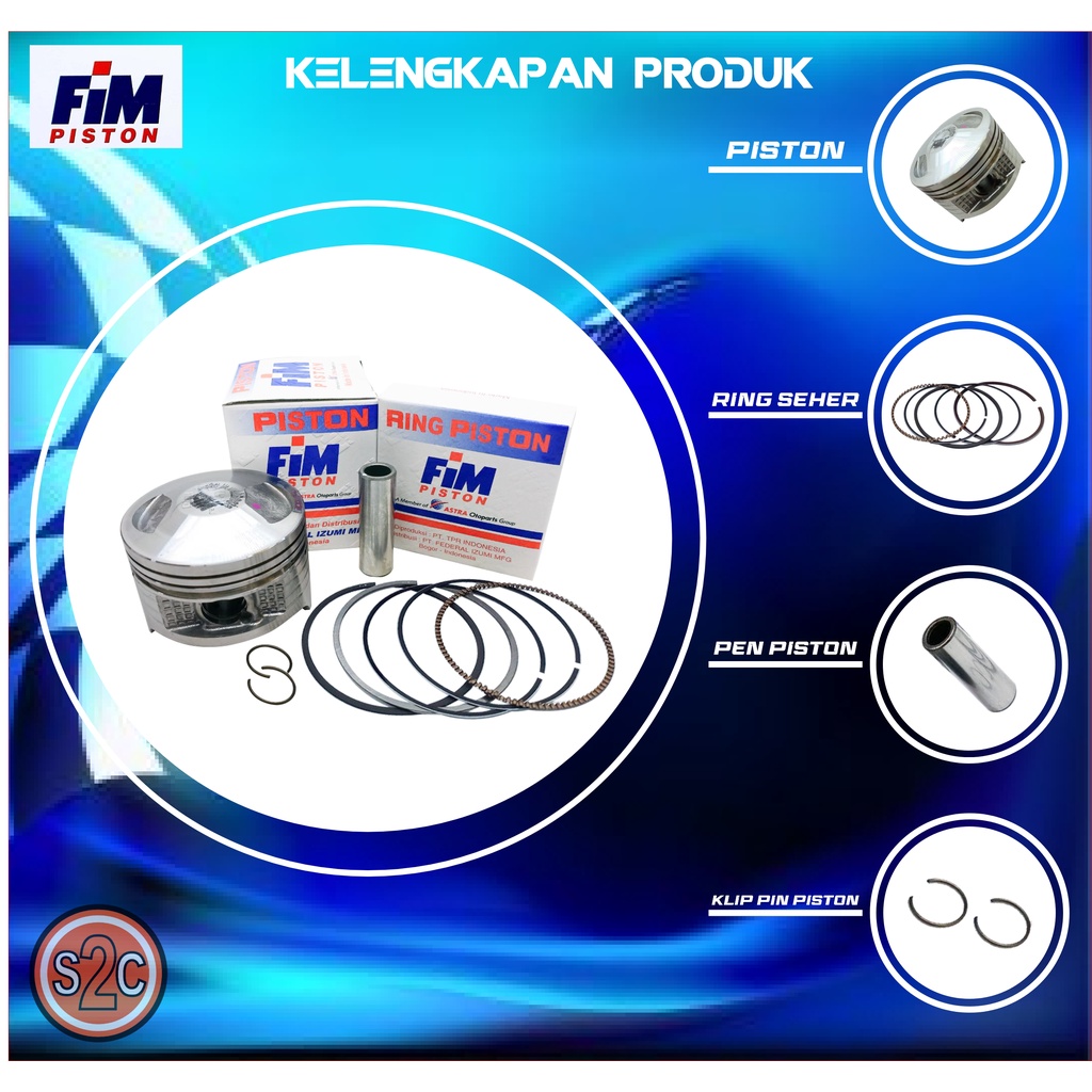 PISTON KIT TIGER TIGER REVO FIM50 PIN 15 FIM 50-1