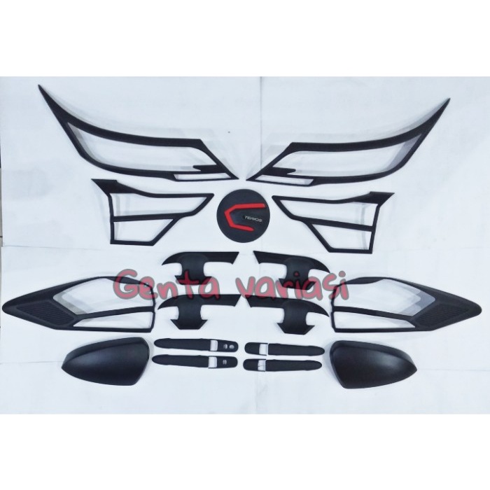 Paket Cover Lampu Cover Spion Handle Outher Tank Cover Terios 2021 - list merah,.