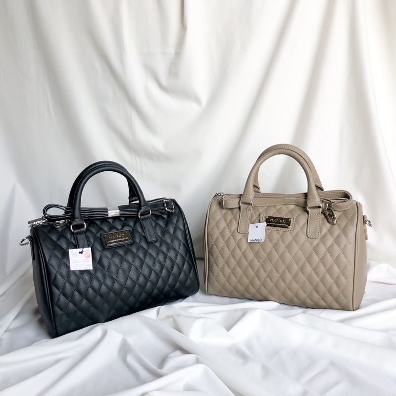 MNG Quilted Top Handle Bag