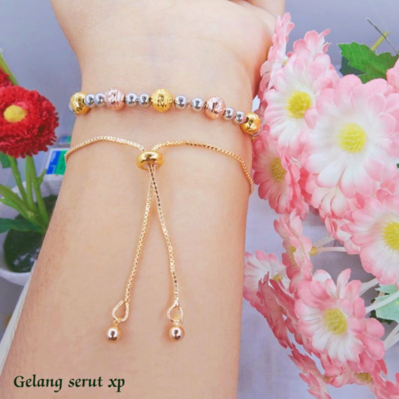 Gelang tangan xuping serut wanita dewasa aksesoris fashion