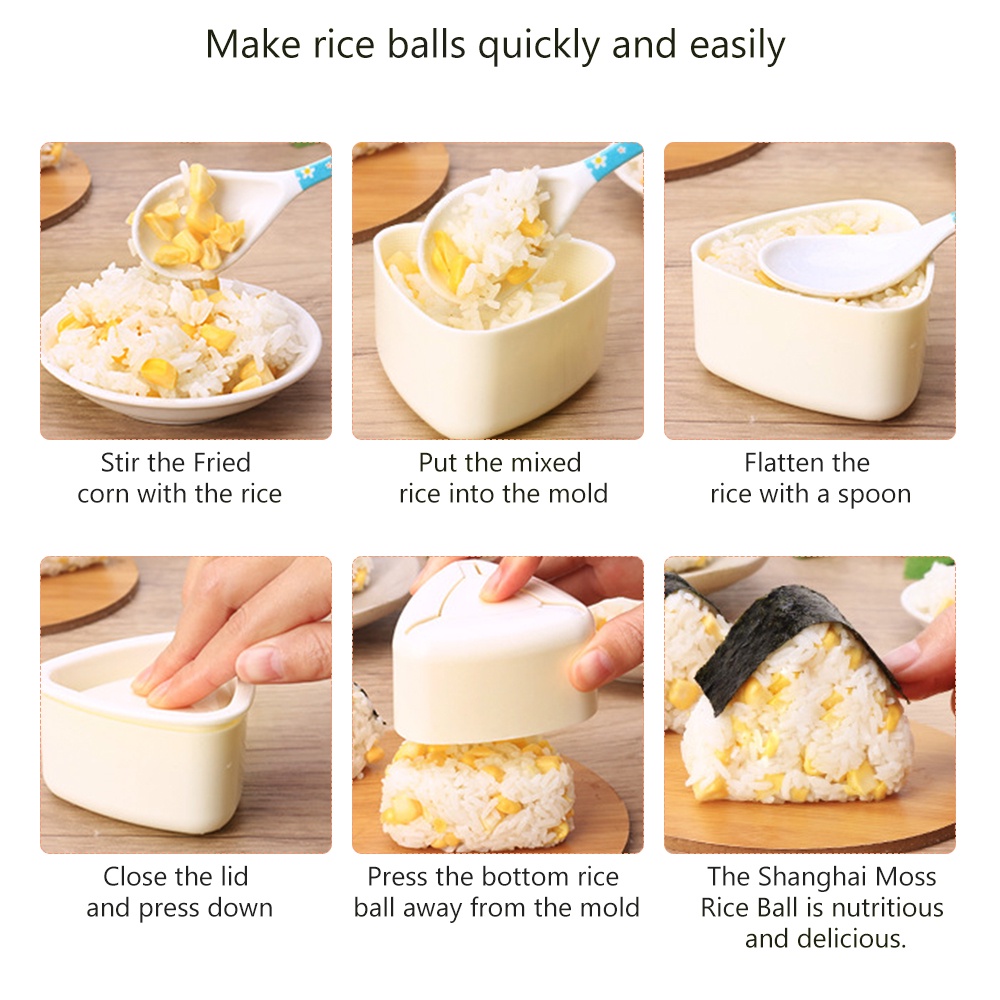 Cetakan Nasi Onigiri / Sushi / Bento DIY Bentuk Bunga / Segitiga