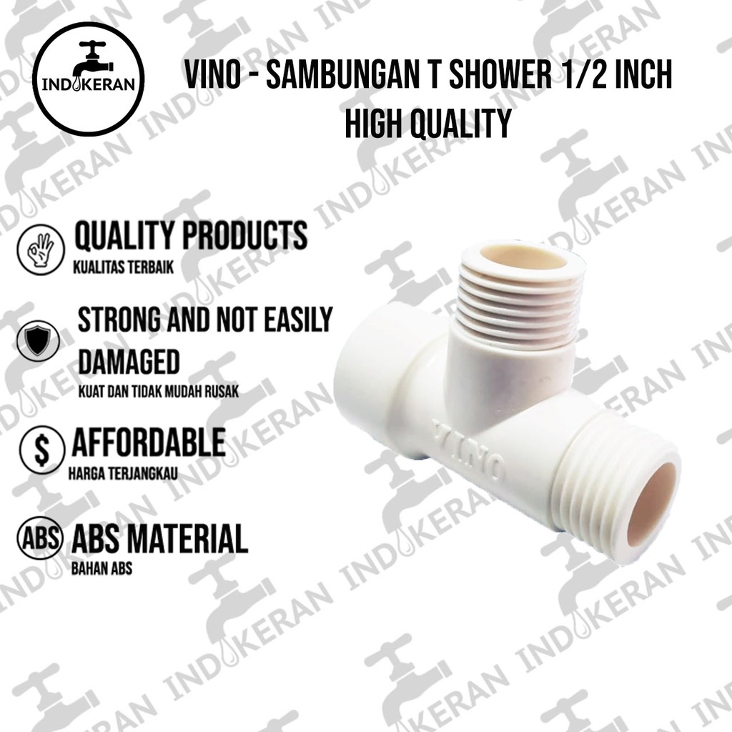 VINO - Sambungan T Shower - 1/2 Inch - High Quality