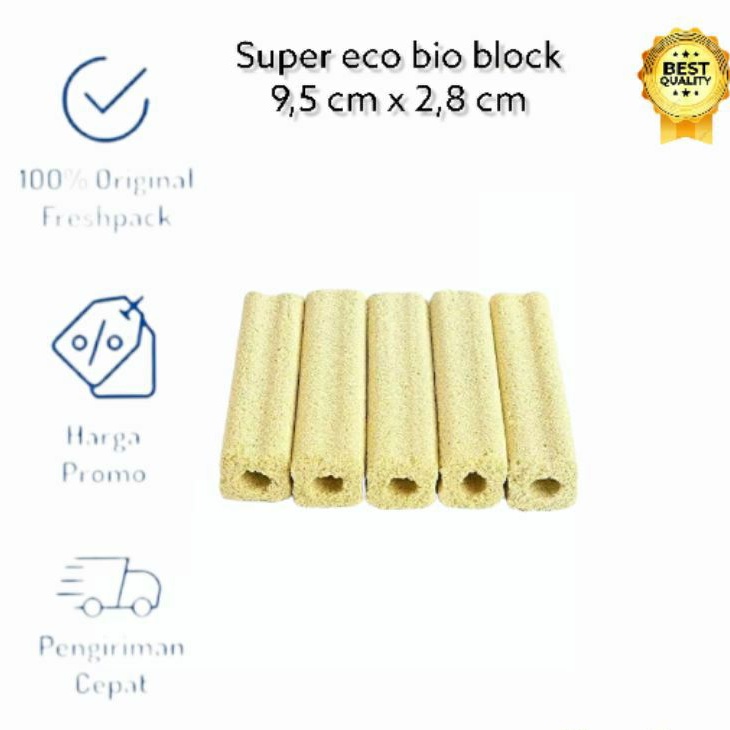 Eco Bio Block Size Small S 9x2,5cm Media Filter Japan Rumah Bakteri
