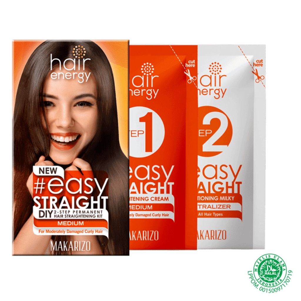 Makarizo Easy Straight DIY Kit | Mild Medium Strong 80ml 120ml | Pelurus Rambut EasyStraight