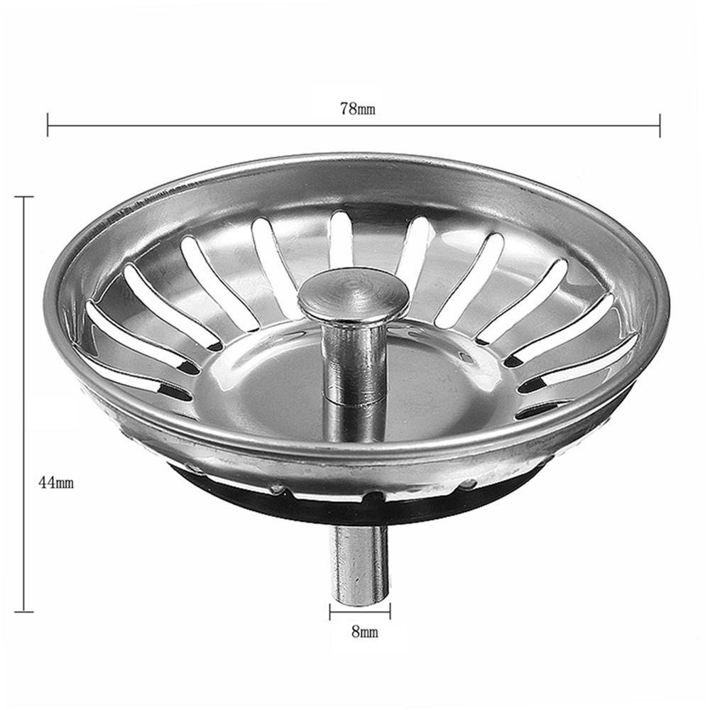 [Elegan] Saringan Wastafel Stainless Steel 79mm Pembuangan Kamar Mandi Rumah Tangga Floor Drain Aksesoris Dapur Stopper