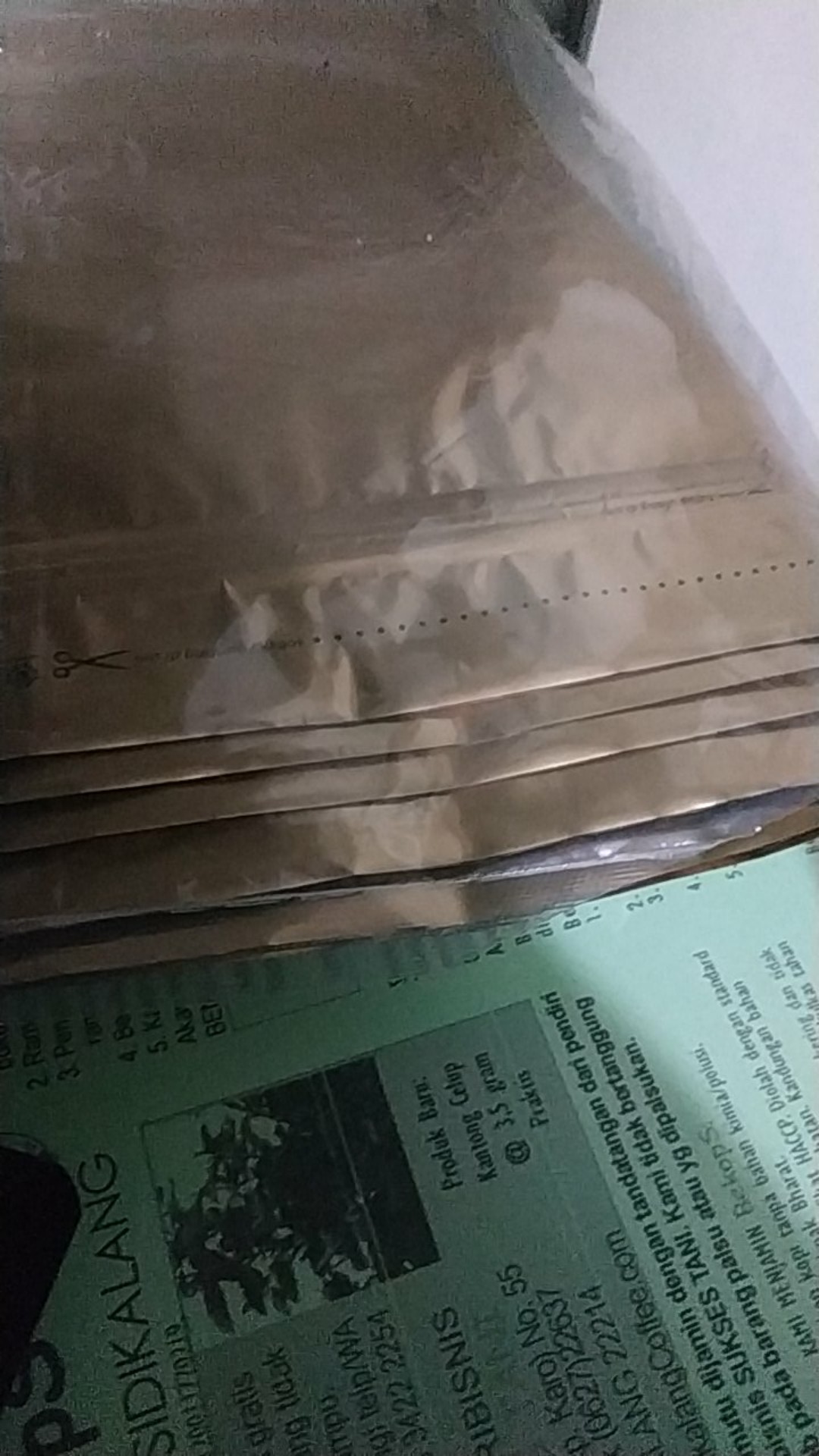 500zv Standing Pouch + Valve + Zip Alu Foil 250 G Roasted Bean Packing