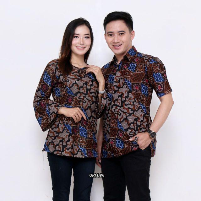 Maura Couple - Sania Ruffle Batik Couple Ori Ndoro Jowi DNT Garansi Termurah Shopee --Strimint