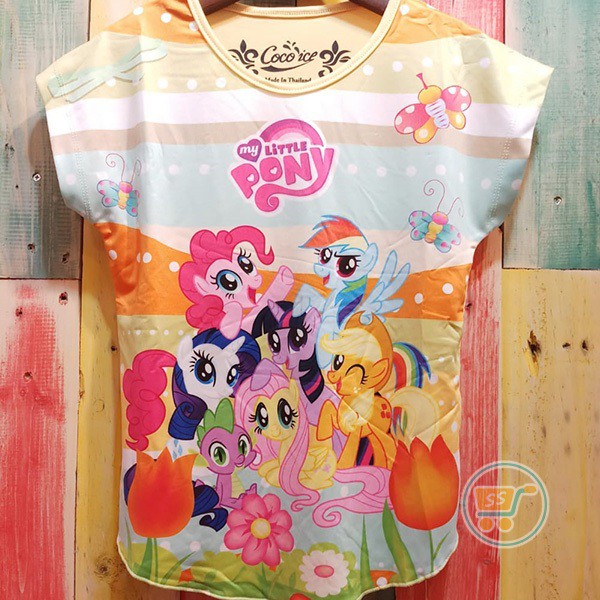 KAOS LITTLE PONY WITH TULIP FLOWER BAJU ANAK CEWE TSHIRT TEE KIDS GIRL